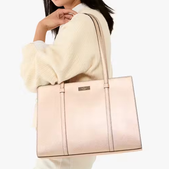 Kate Spade Kenzie Limited Edition Large Metallic Rose Gold Tote - NEW with tags - Picture 3 of 9